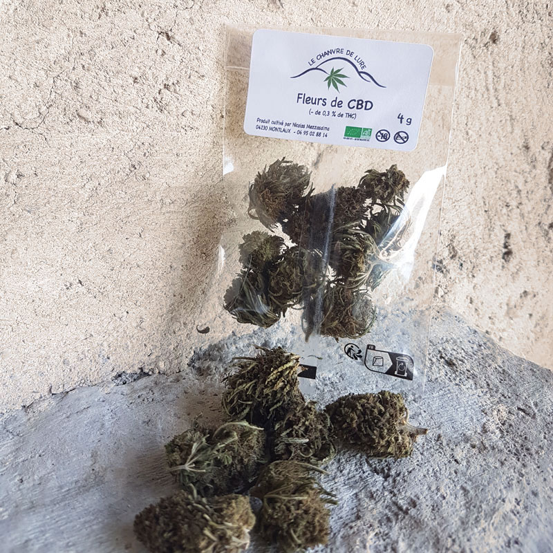 le-chanvre-de-lure-fleurs-cbd-2 paquet 4 g fleurs de cbd