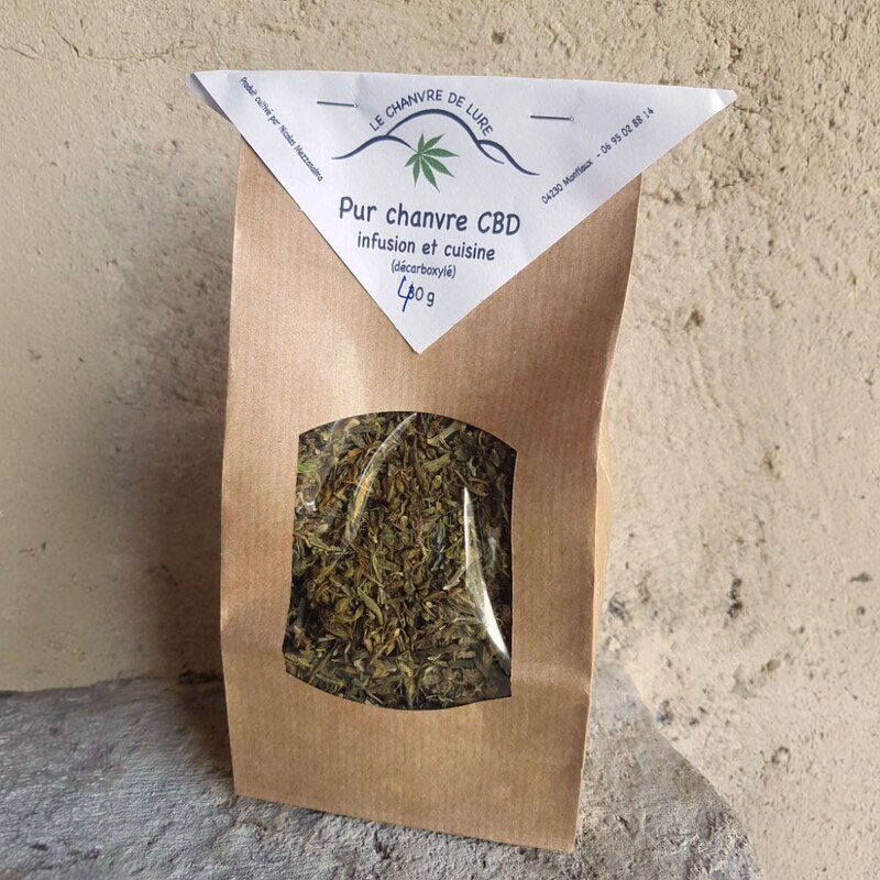 le-chanvre-de-lure-tisane paquet 40 gr tisane de cbd